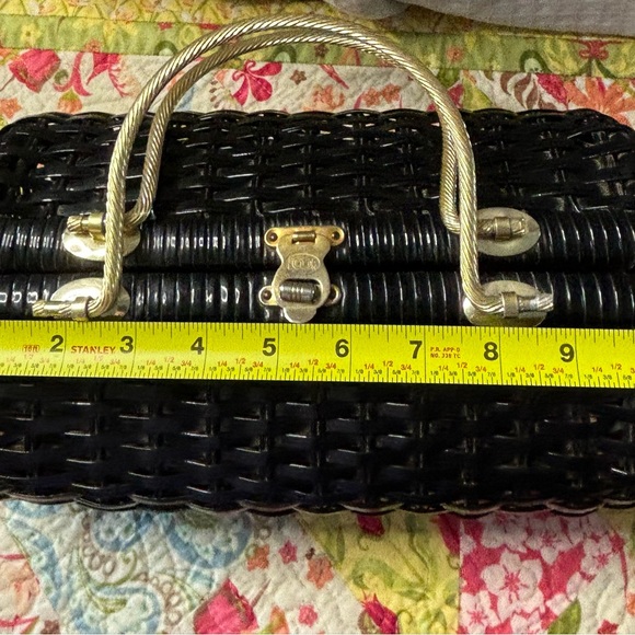 Vintage Black Rattan Purse - Picture 10 of 10